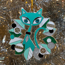 Jeff Granito's 'Festive Feline Wreath' Holiday Ornament - Ready to Ship!