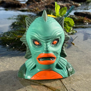 Jeff Granito's Creature Feature (Aqua Lagoon + Green Swamp) - Ceramic Tiki Mugs + Signed Art Print - Limited Edition / Limited Time Pre-Order (FREE Shipping in U.S.)