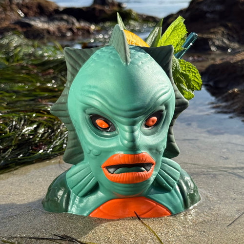 Jeff Granito's Creature Feature (Aqua Lagoon) - Ceramic Tiki Mug + Signed Art Print - Limited Edition / Limited Time Pre-Order (FREE Shipping in U.S.)