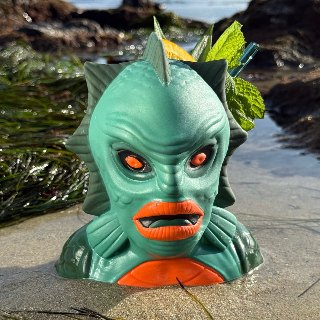 Jeff Granito's Creature Feature (Aqua Lagoon) - Ceramic Tiki Mug + Signed Art Print - Limited Edition / Limited Time Pre-Order (FREE Shipping in U.S.)