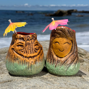 Tiki tOny's Magma Joe and Lava Flo Tiki Mug Set - Lava is in the