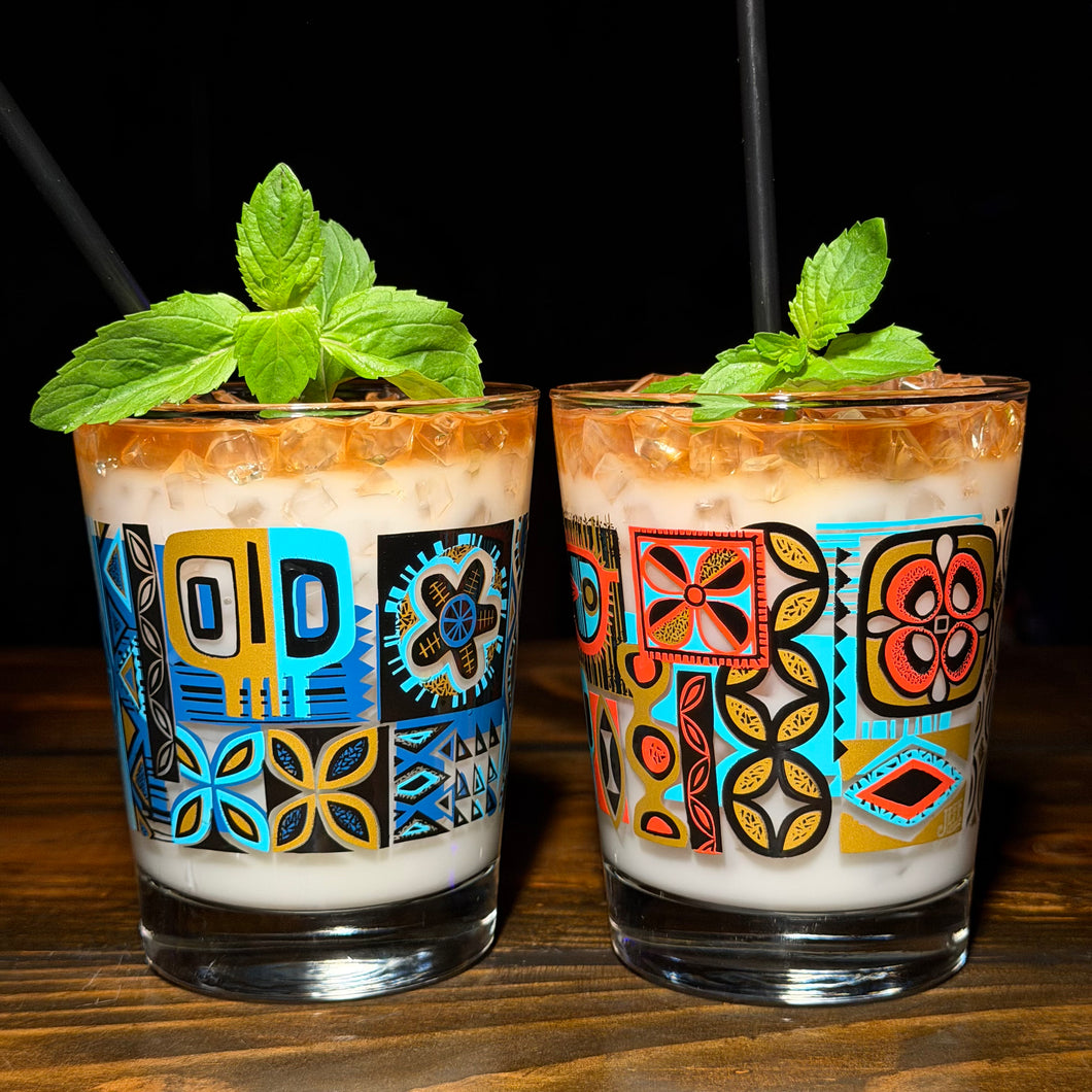 Jeff Granito's 'Geo Kapa' Mai Tai Cocktail Glass (1) - Ready to Ship!