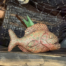 Jungle River Piranha ceramic Tiki Mug - 3 Limited Editions of 275 Combined - Made in USA - Ready to Ship in about a month - (FREE Shipping in U.S.)