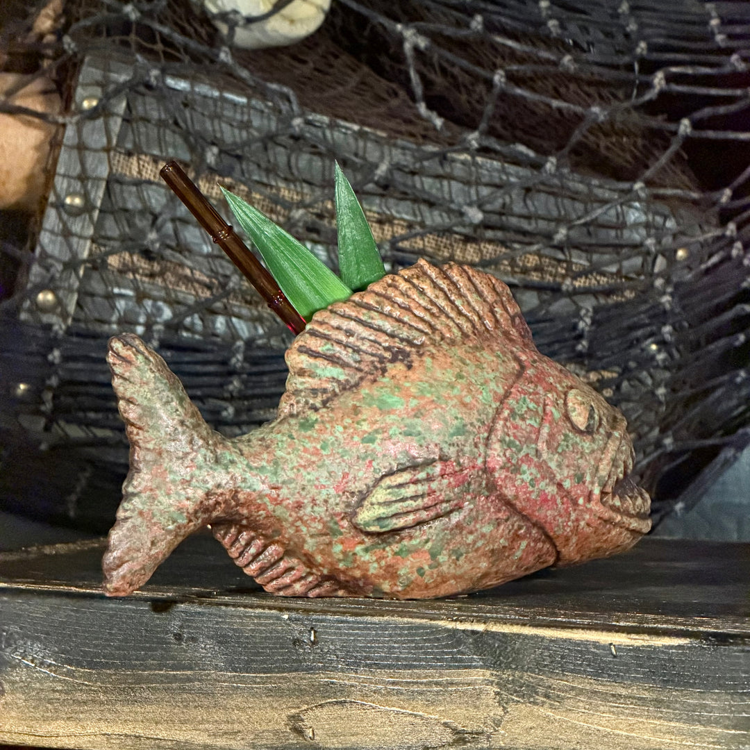 Jungle River Piranha ceramic Tiki Mug - 3 Limited Editions of 275