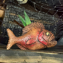 Jungle River Piranha ceramic Tiki Mug - 3 Limited Editions of 275 Combined - Made in USA - Ready to Ship in about a month - (FREE Shipping in U.S.)