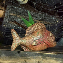 Jungle River Piranha ceramic Tiki Mug - 3 Limited Editions of 275 Combined - Made in USA - Ready to Ship in about a month - (FREE Shipping in U.S.)