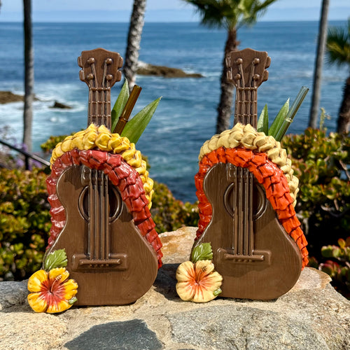 Ukulele Mele (Sunset + Daybreak) - Ceramic Tiki Mugs - Limited Edition / Limited Time Pre-Order (FREE Shipping in U.S.)