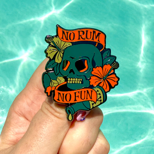 Jeff Granito's 'No Rum No Fun' Enamel Pin - Ready to Ship!