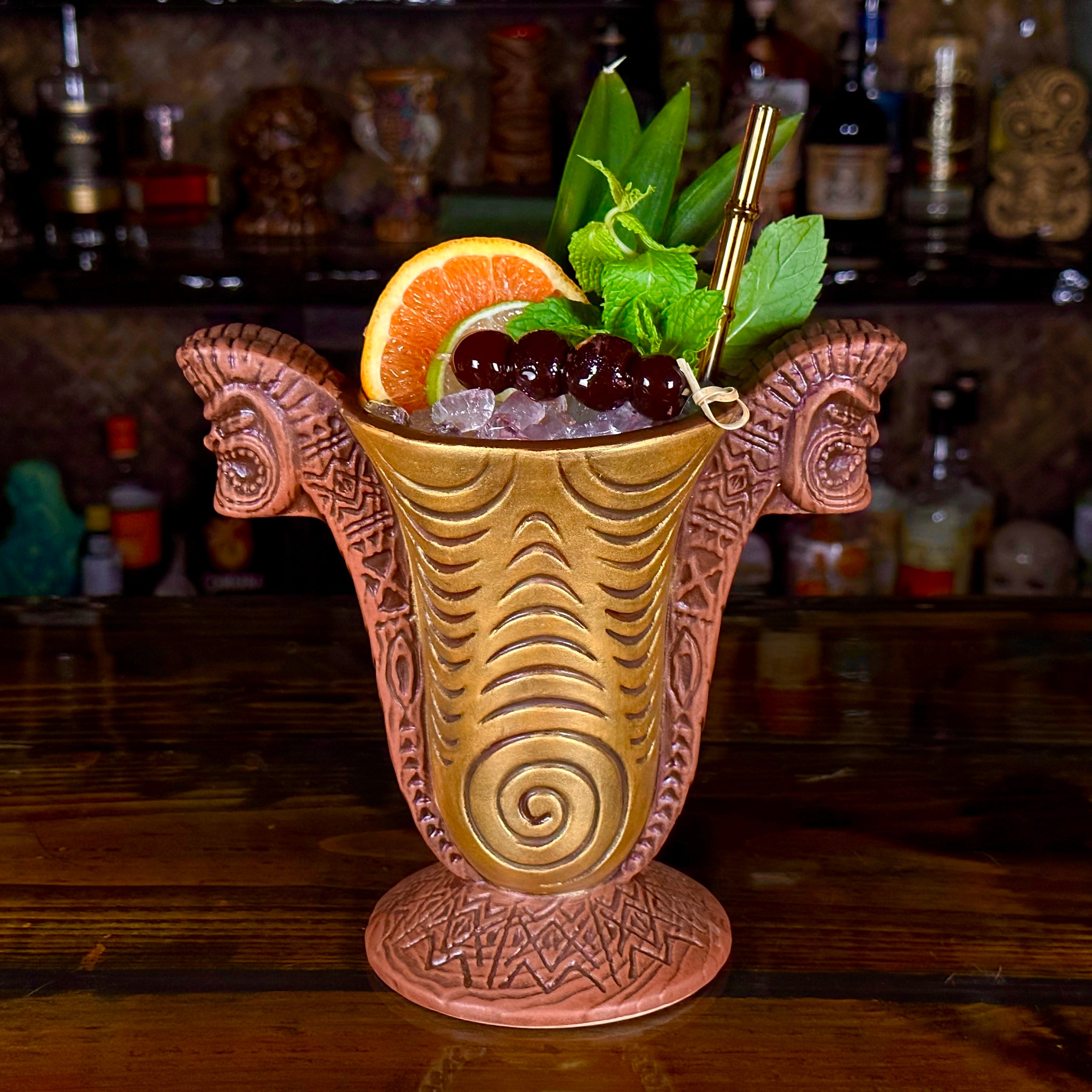 Doug Horne's Outrigger Chalice Tiki Mug, sculpted by Thor