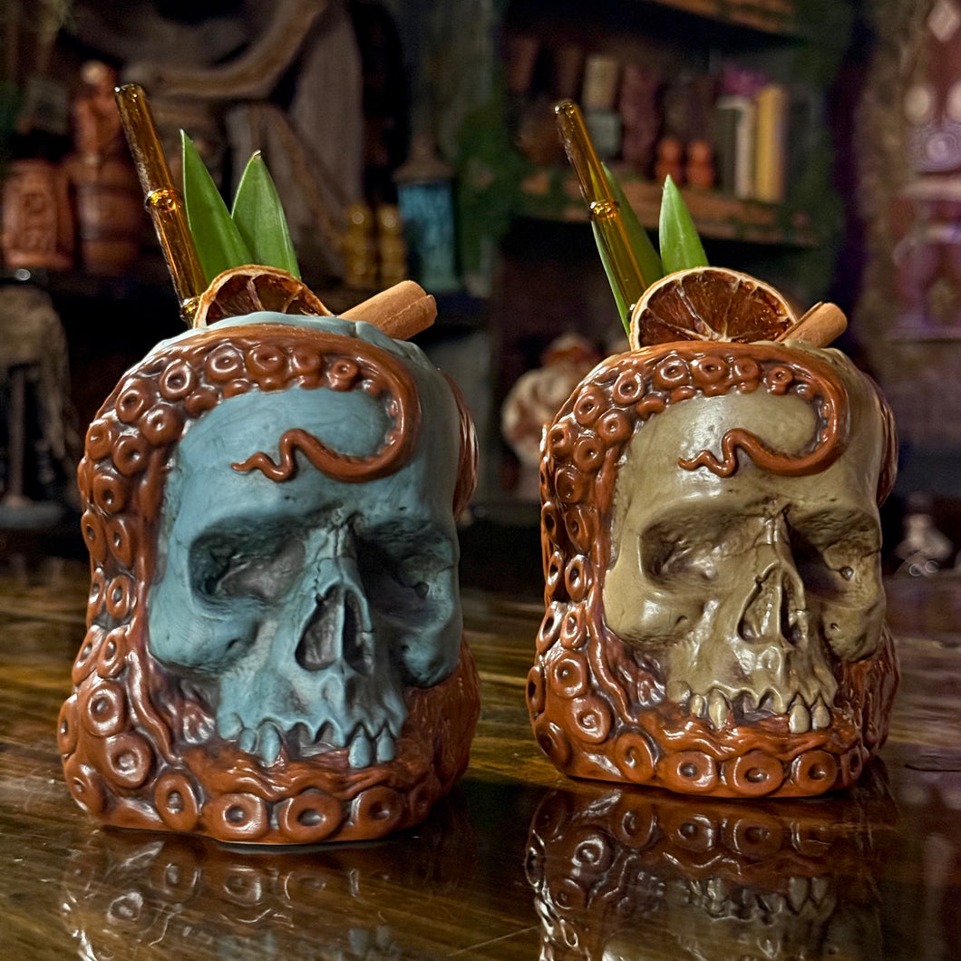 Tiki Tom's Soul Hunter (Deep Abyss + Low Tide) - Ceramic Tiki Mugs - Limited Edition / Limited Time Pre-Order (FREE Shipping in U.S.)