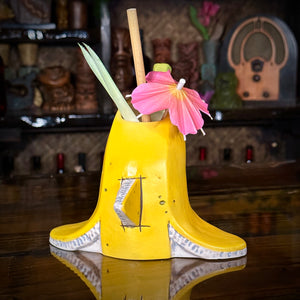 Flipper Sipper - Ceramic Tiki Mug, sculpt by Thor - Ready to Ship