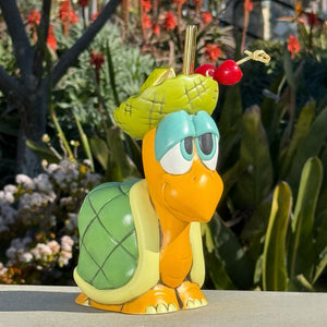 Tiki tOny's Topsy-turvy Turtle - Ceramic Tiki Mugs - Blue Eyes + Green Eyes - Limited Editions / Limited Time Pre-Order