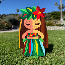 Jeff Granito's 'Hula Holidays' Metal Yard Stakes Set of THREE (3)