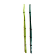'Monstera' Glass Bamboo Straw Set of Two (2) - Ready to Ship!