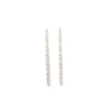 'Clear' Glass Bamboo Straw Set of Two (2) - Ready to Ship!