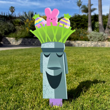 Jeff Granito's 'Egg Hunt Moais' Metal Yard Stake Set of TWO (2) - Pre-Order