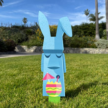 Jeff Granito's 'Easter Bunny Moai' Metal Yard Stake - Pre-Order!