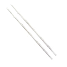 'Clear' Glass Bamboo Straw Set of Two (2) - Ready to Ship!