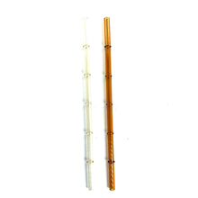 'Sunrise' Glass Bamboo Straw Set of Two (2) - Ready to Ship!