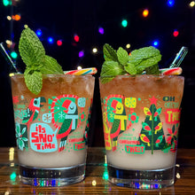 Jeff Granito's 'Jingle Birds' Mai Tai Cocktail Glass (1) - Ready to Ship!