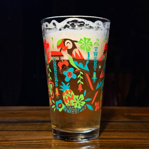 Jeff Granito's 'Birds Singing Words' Pint Glass (1) - Ready to Ship!