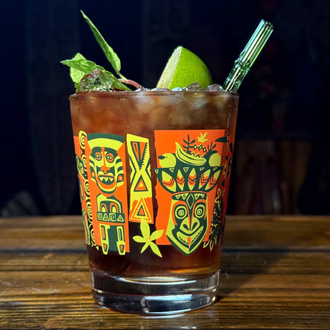 TikiLand Day 2025 'Lanai Enchantment' Mai Tai Cocktail Glass (1) - Ready to Ship!