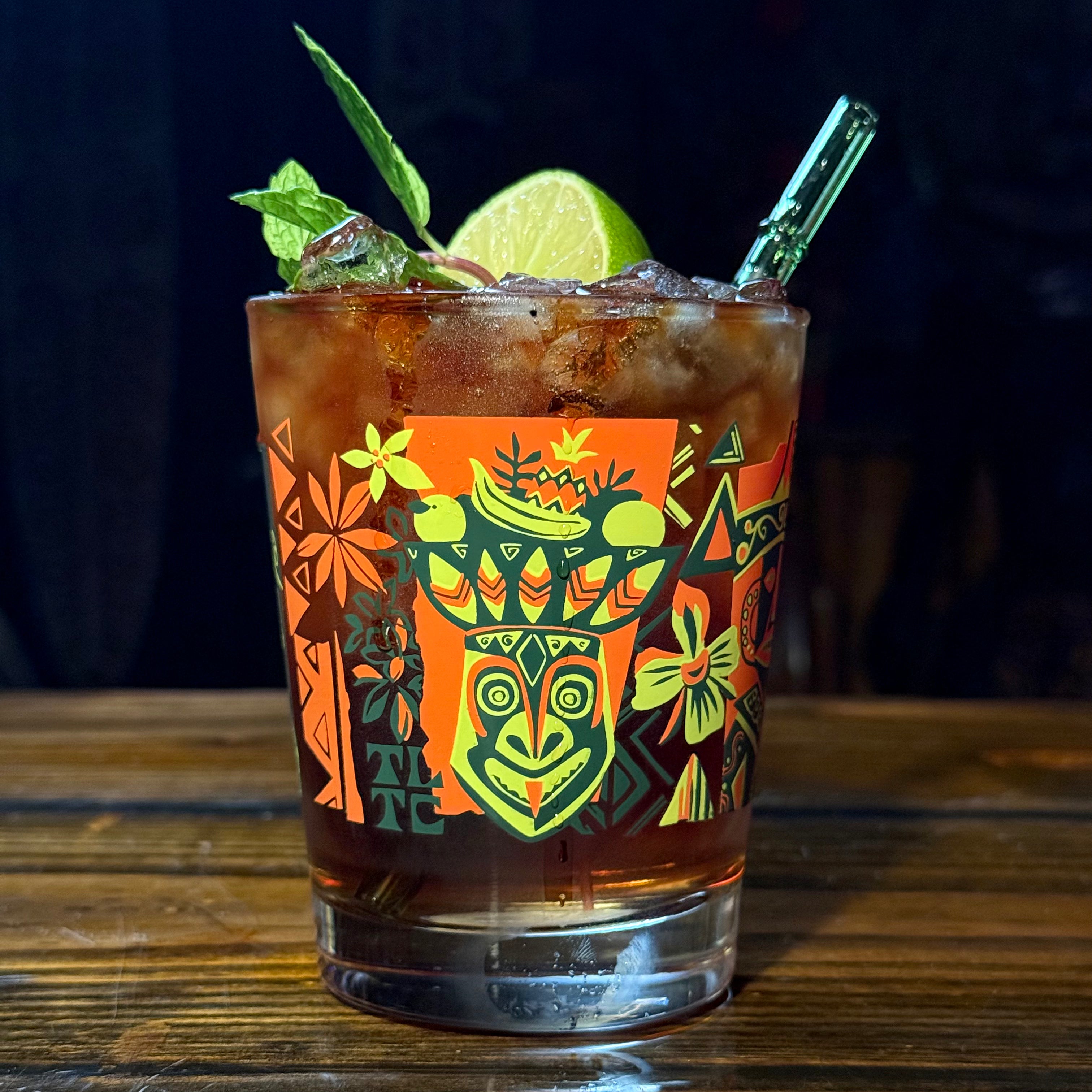 TikiLand Day 2025 'Lanai Enchantment' Mai Tai Cocktail Glass (1) - Ready to Ship!