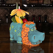 Hippo in Paradise "Bubbles" Tiki Mug, sculpt by Thor - DECOR USE ONLY - Ready to Ship! (FREE SHIPPING in U.S.)