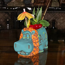 Hippo in Paradise "Bubbles" Tiki Mug, sculpt by Thor - DECOR USE ONLY - Ready to Ship! (FREE SHIPPING in U.S.)