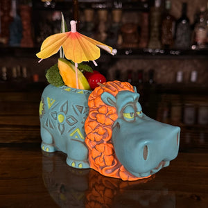 Hippo in Paradise "Bubbles" Tiki Mug, sculpt by Thor - Limited Edition / Limited Time Pre-Order