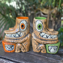 Tiki tOny's Enchanted Tiki Room Drummer ceramic Tiki Mug (Orange or Green), sculpted by Tiki tOny and Thor - DECOR USE ONLY - Ready to Ship! (FREE SHIPPING in U.S.)