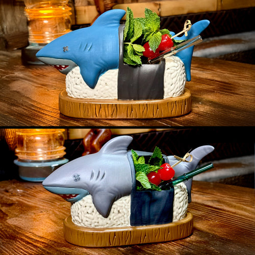 Shark Musubi (Coral Reef + Stormy Seas) - Ceramic Tiki Mugs - Limited Edition / Limited Time Pre-Order (FREE Shipping in U.S.)