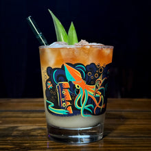 Jeff Granito's '20,000 Fears Under The Sea' Mai Tai Cocktail Glass (1) - Ready to Ship!