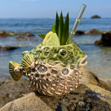 Lost's Petrified Puffer (Reef Jade) · Ceramic Tiki Mug · Pre-Order
