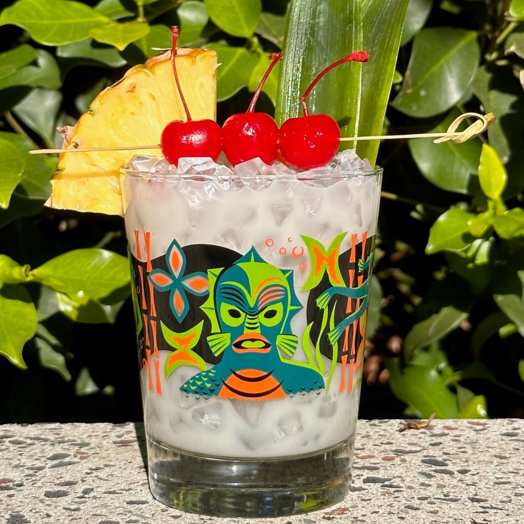 Jeff Granito's 'Creature Feature' Mai Tai Cocktail Glass - Rolling Pre-Order / Ready-to-Ship!