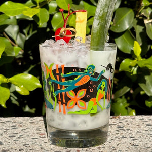 Jeff Granito's 'Creature Feature' Mai Tai Cocktail Glass - Rolling Pre-Order / Ready-to-Ship!