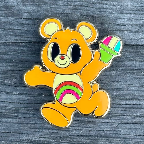 Jeff Granito's 'Shaved Ice Bear Orange' Enamel Pin - Ready to Ship!
