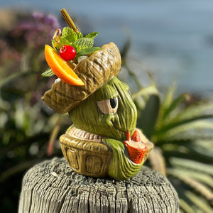 Tiki tOny's Luau Louie the Sippin' Turtle Tiki Mug, sculpt by Thor - DECOR USE ONLY - Ready to Ship! (FREE SHIPPING in U.S.)