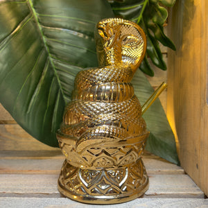 Golden Cobra Idol Tiki Mug, designed and sculpted by Thor - Ready to Ship!