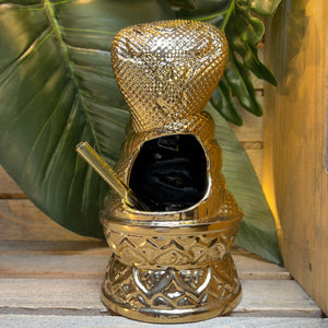 Golden Cobra Idol Tiki Mug, designed and sculpted by Thor - Ready to Ship!