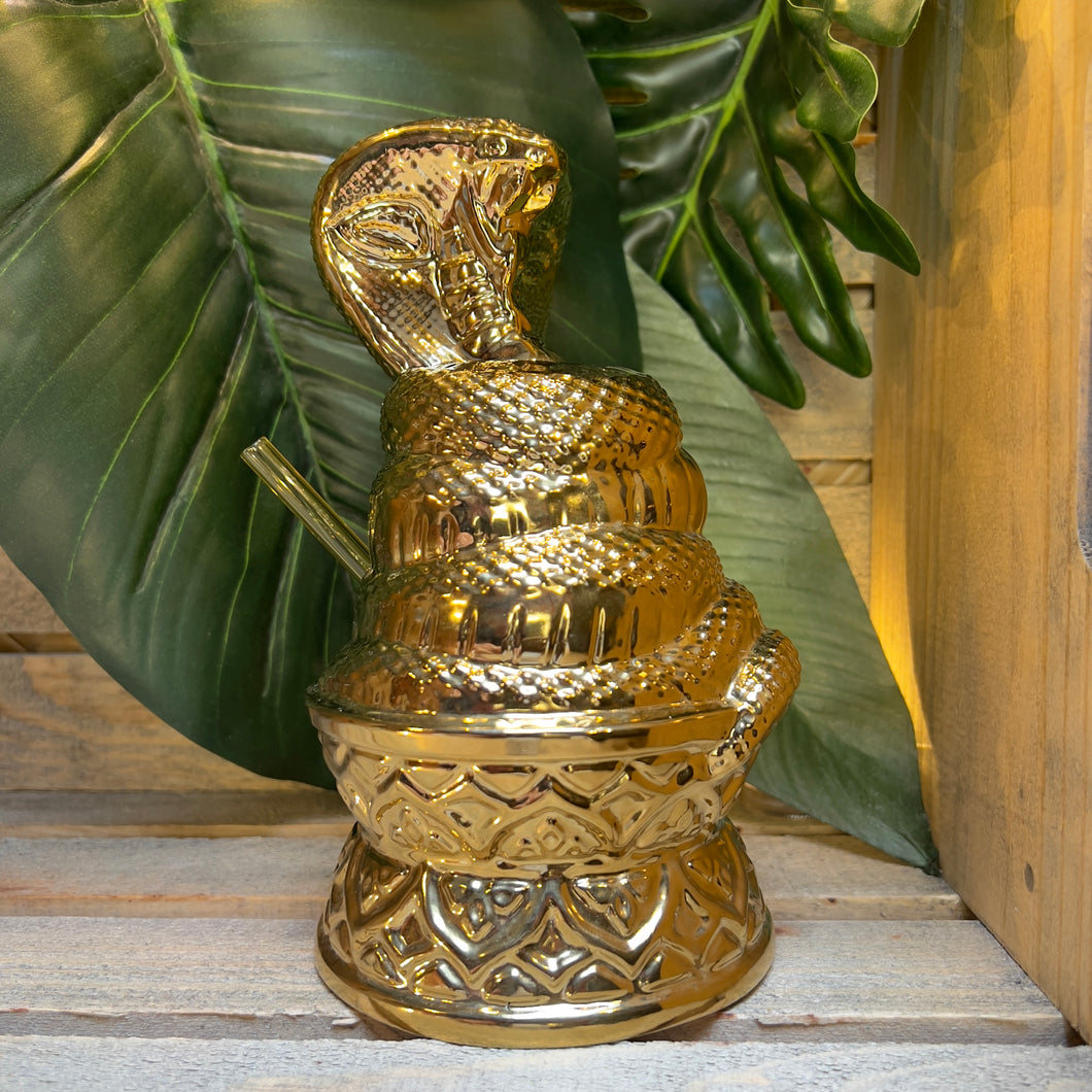Golden Cobra Idol Tiki Mug, designed and sculpted by Thor - Limited Edition / Limited Time Pre-Order