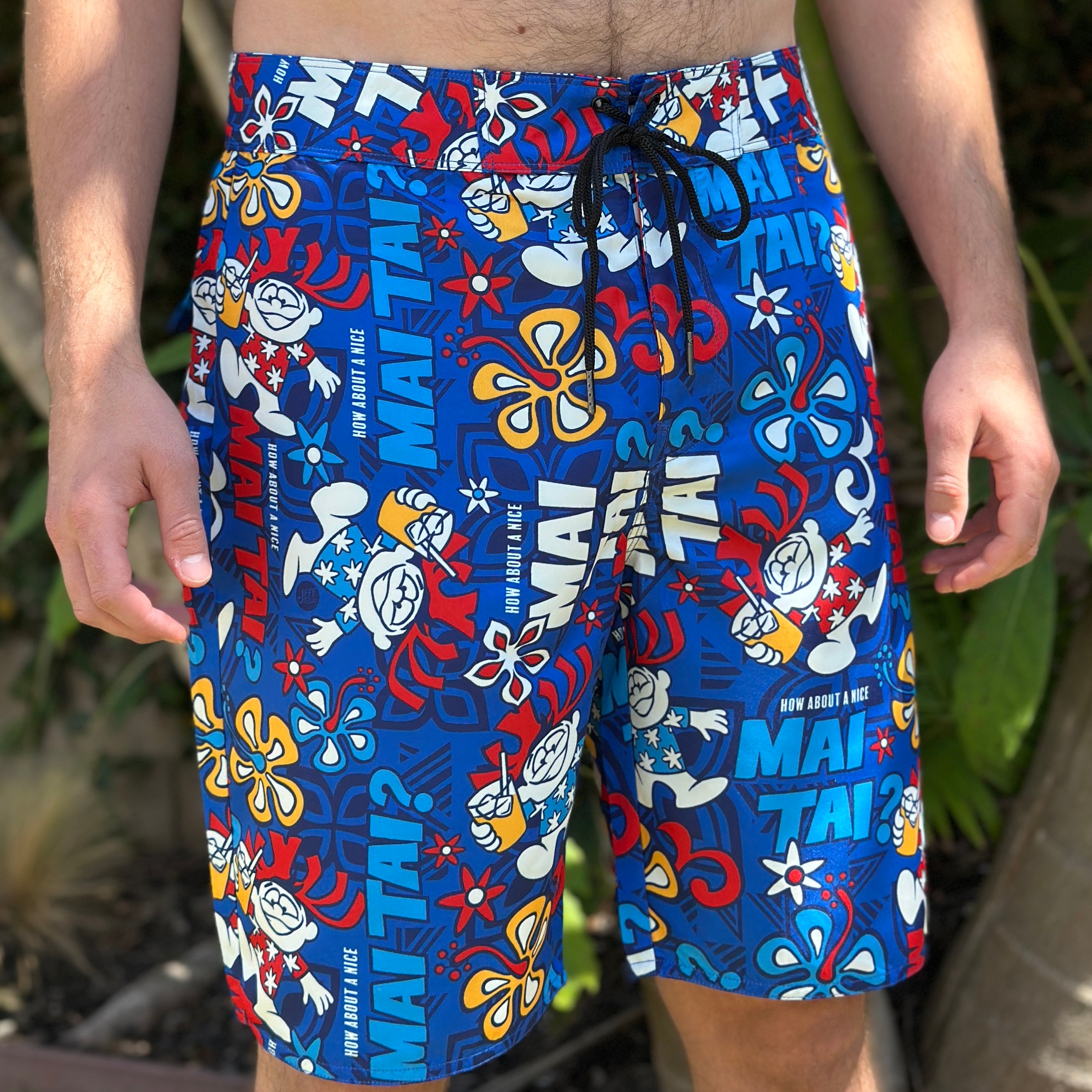 Mr. Woodgee ショートボード カラフル Jeff Granito's 'How About a Mai Tai?' Board Shorts - Ready to Ship