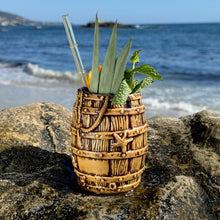 Sunken Rum Barrel, Shallow Seas Edition- Ceramic Tiki Mug, sculpted by Thor  - Limited Edition / Limited Time Pre-Order (FREE Shipping in U.S.)
