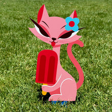 Jeff Granito's 'Cool Cats' Large Metal Yard Stake Set of TWO (2) - Pre-Order!
