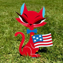 Jeff Granito's 'AmeriCat' Large Metal Yard Stake - Pre-Order!
