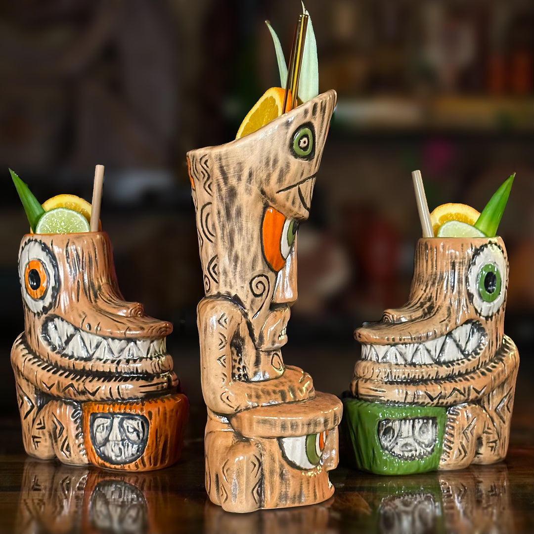 Tiki tOny's Enchanted Tiki Room Chanting Drummer ceramic Tiki Mug