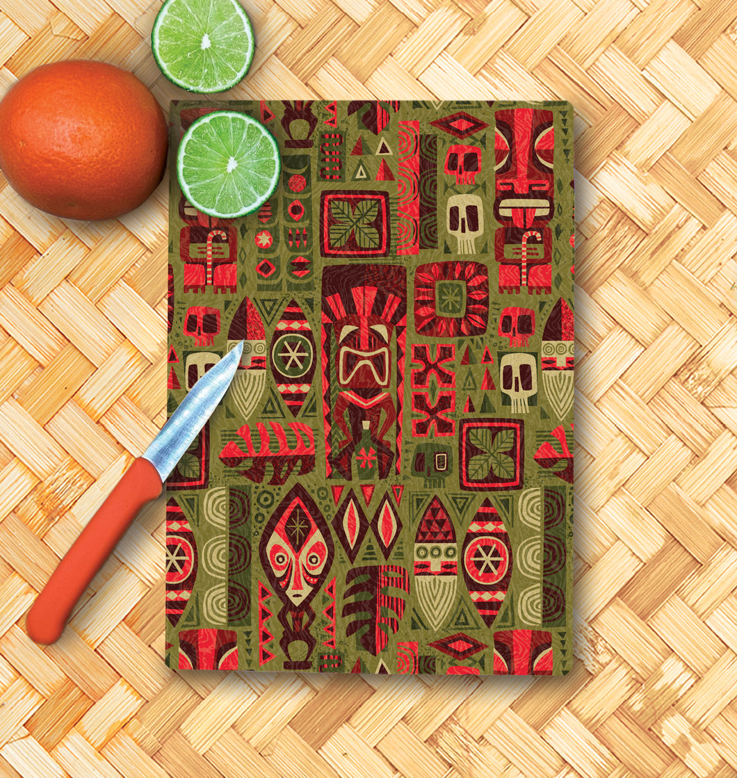 Jeff Granito's 'Island Christmas' Glass Cutting Board - Rolling Pre-Order / Ready to Ship!