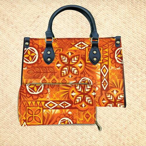 'Alani Tapa' Handbag and Zippered Wallet Set - Pre-Order