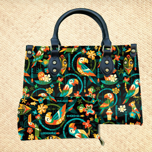 'Birds Singing Words' Handbag and Zippered Wallet Set - Rolling Pre-Order / Ready to Ship!