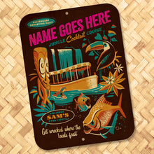 Jeff Granito's 'Jungle Cocktail Cruise' Personalized Metal Sign - Limited Time Pre-Order